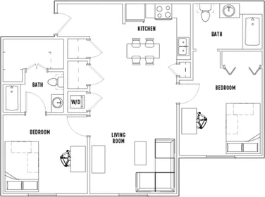 Quarto privado em University City Boulevard, imagem 1 de 20