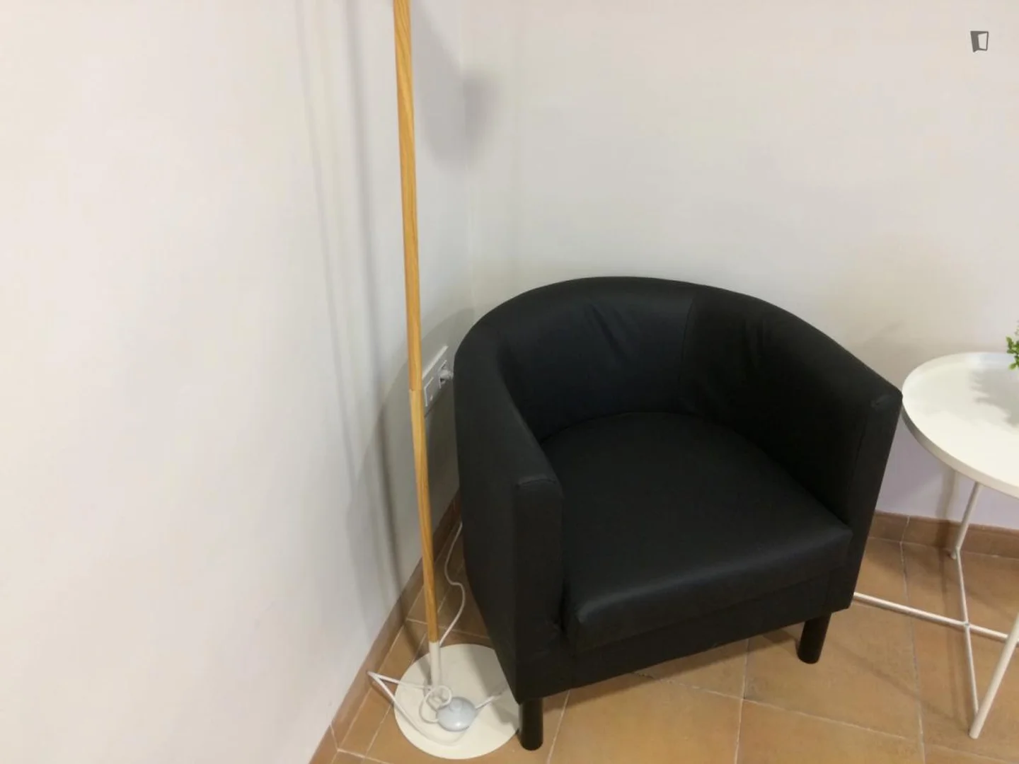Student room in  with study area and shared facilities