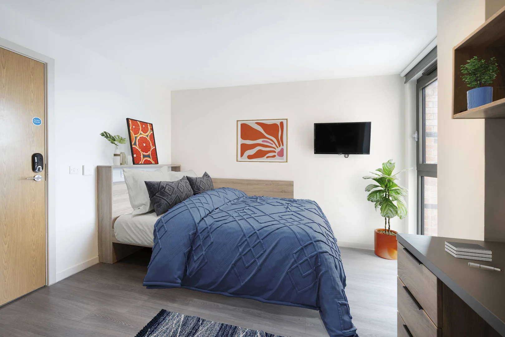 Quarto amigo do estudante em  com comodidades modernas