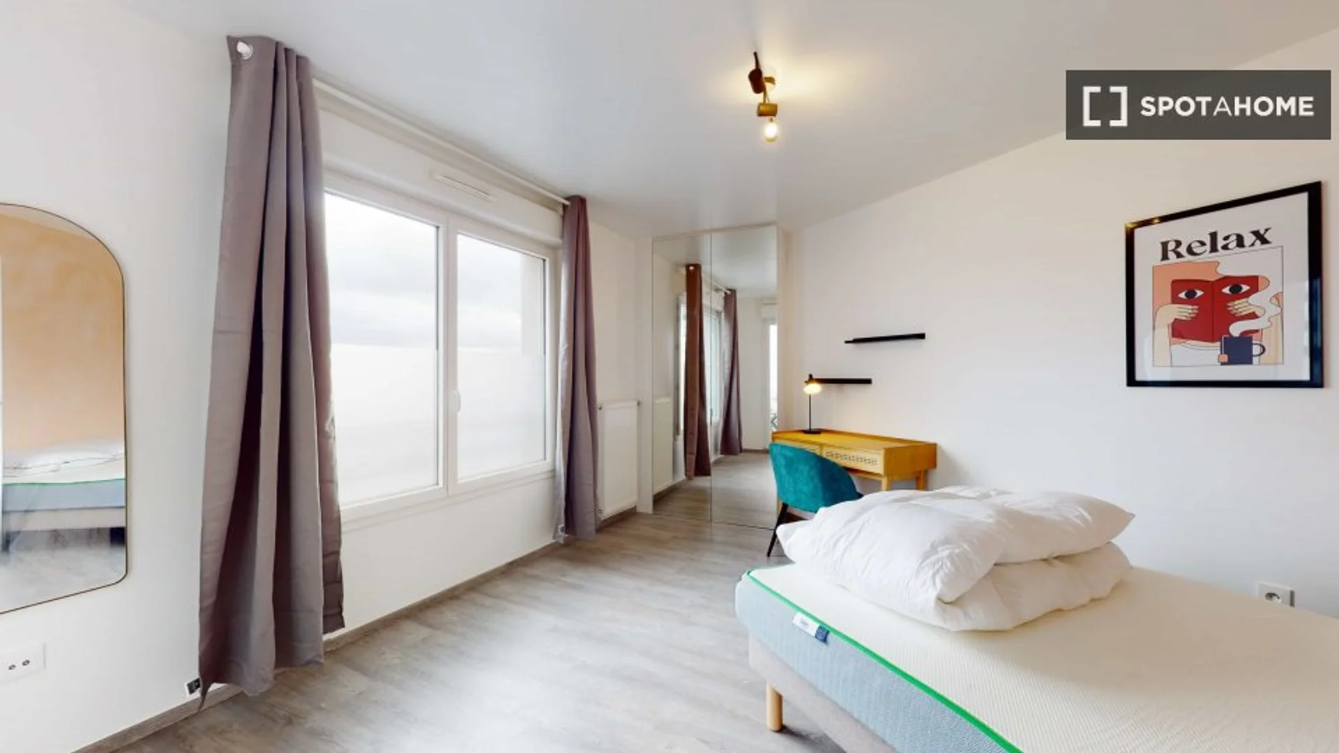 Affordable room for students with ample lighting in