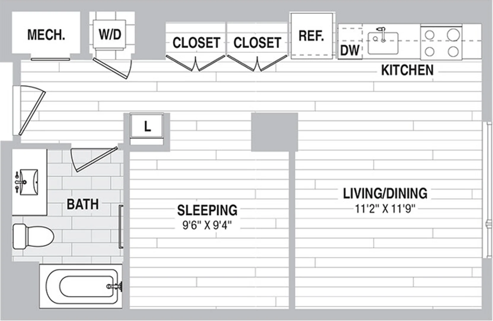 Bequemes Studio-Apartment für studentisches Wohnen in 