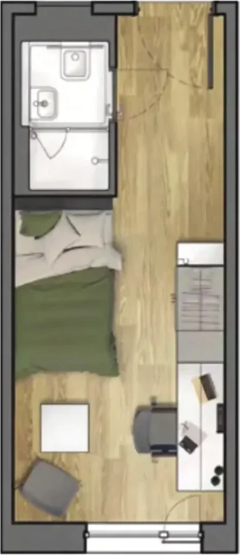 Budget-friendly student room close to campus in 