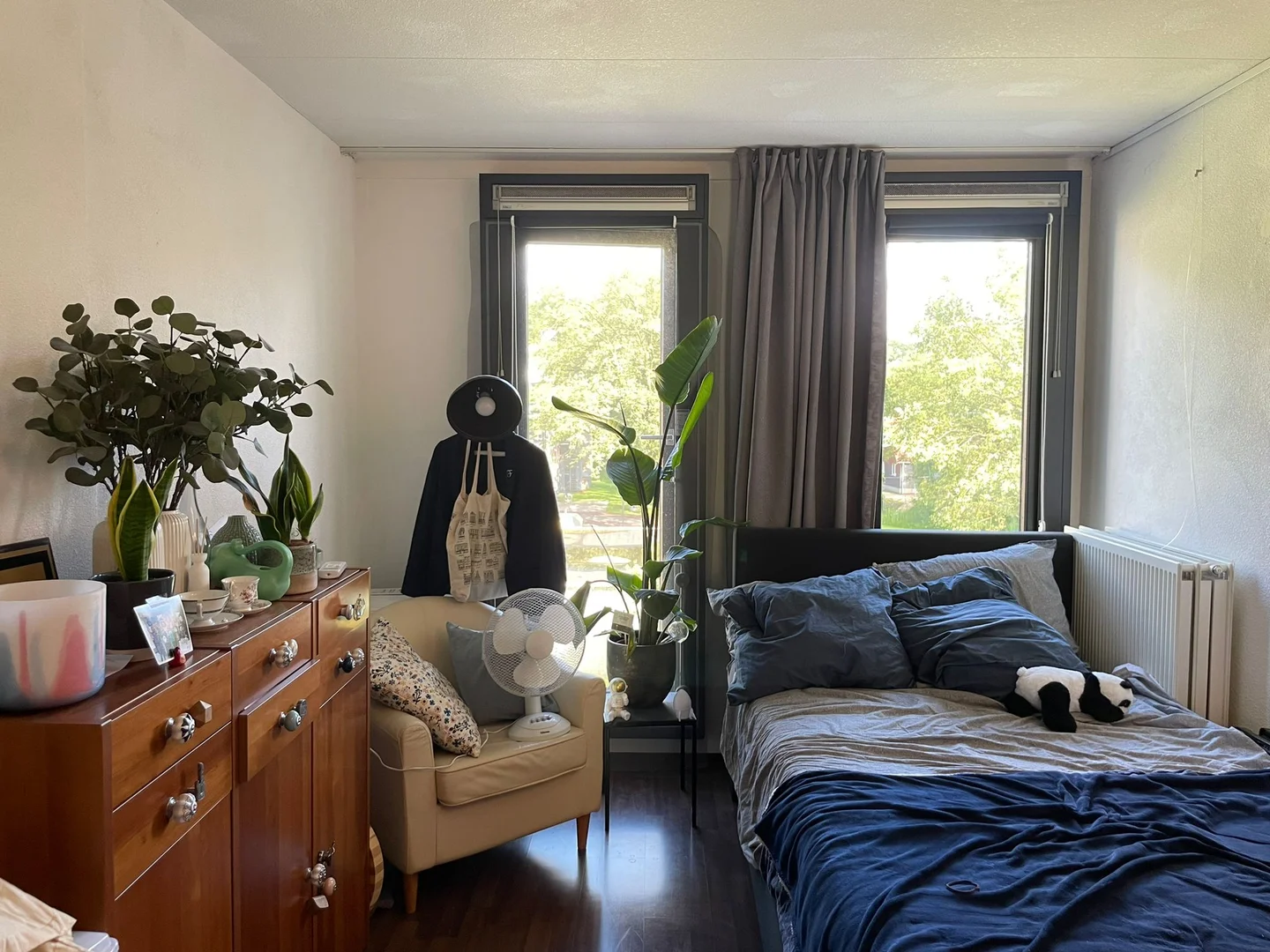 Studentenzimmer in  mit Arbeitsbereich und Gemeinschaftseinrichtungen