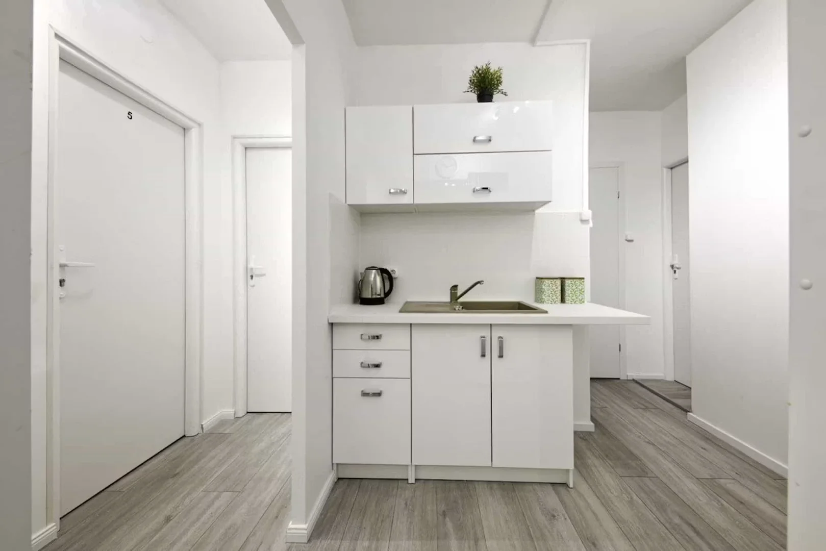 'de öğrenci dairesinde, tamamen mobilyalı kiralık oda