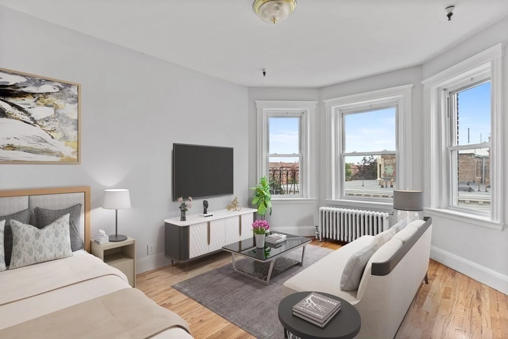 Apartamento estúdio acessível com características essenciais em 