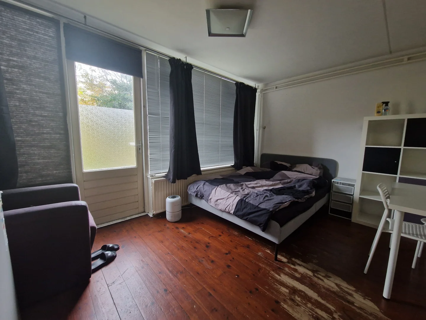 Student room in  with study area and shared facilities