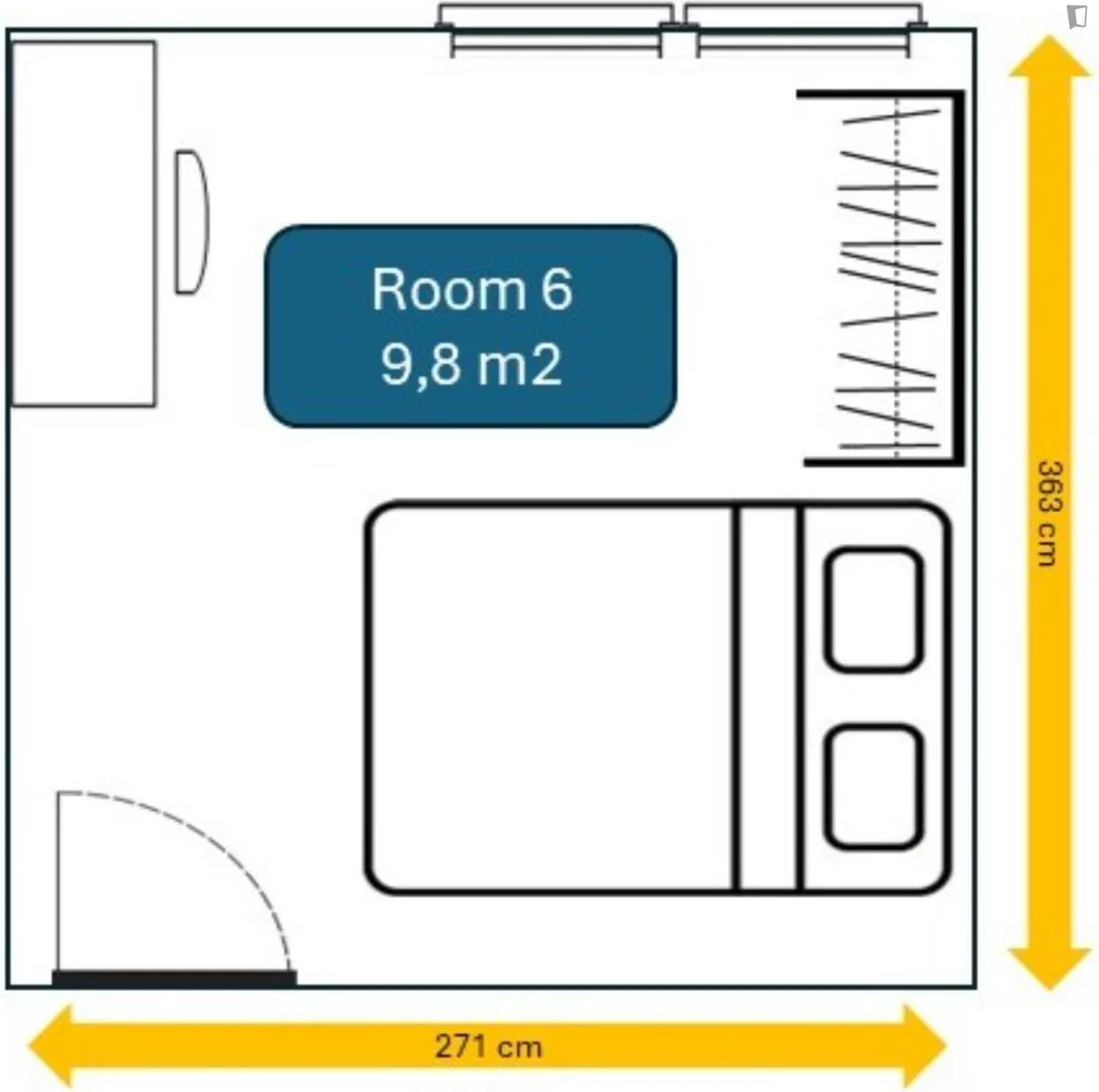 Budget-friendly student room close to campus in 