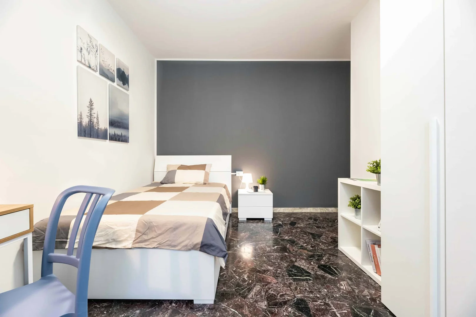 Habitación asequible para estudiantes con buena iluminación en 