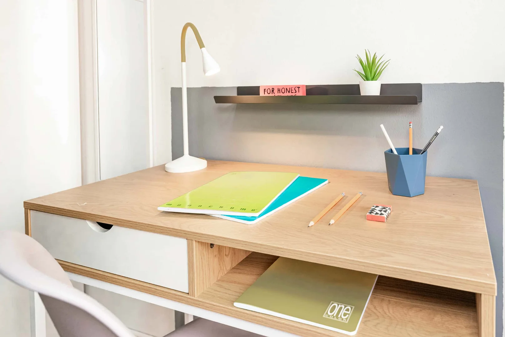 Habitación asequible para estudiantes con buena iluminación en 