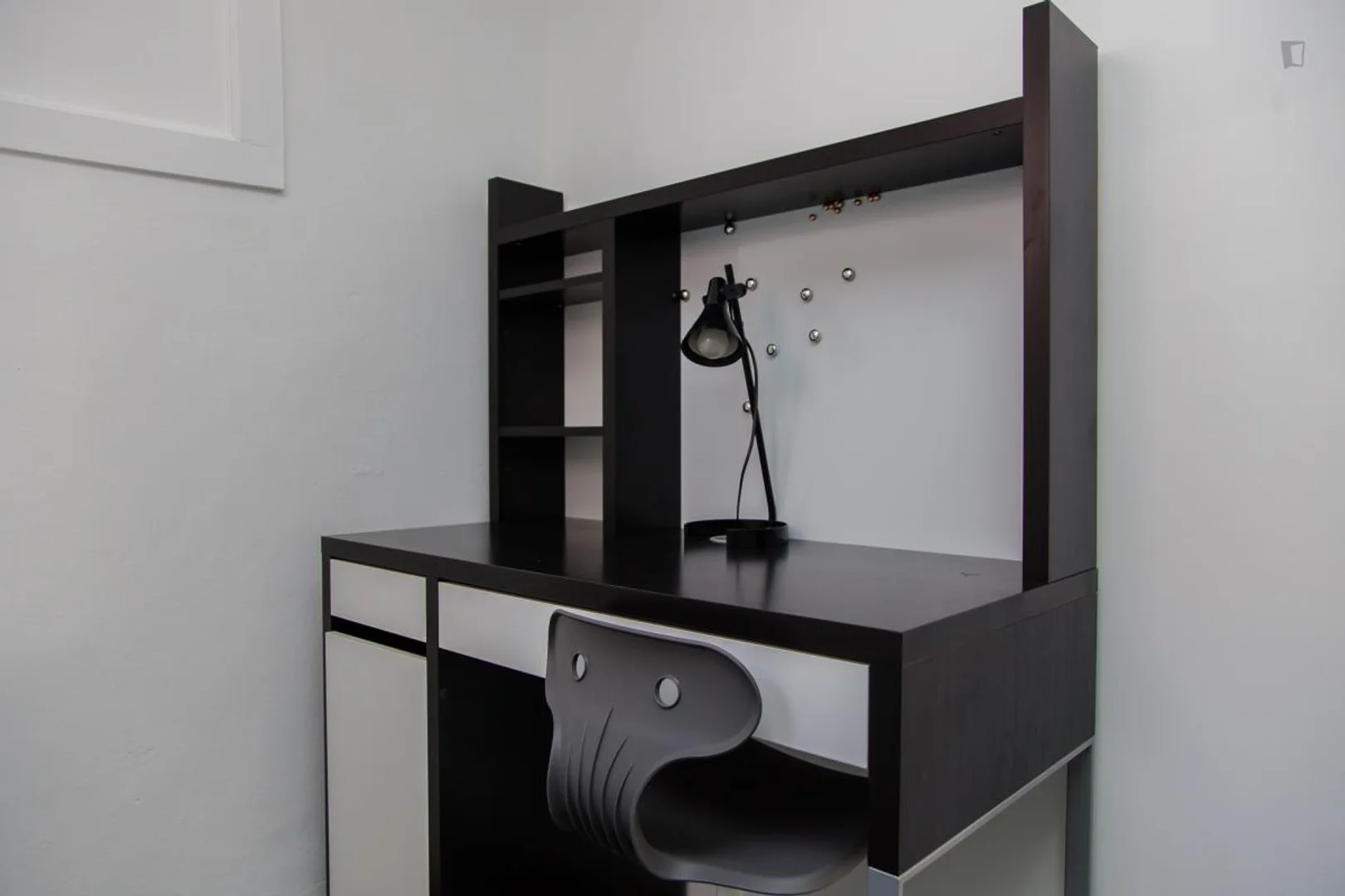 Student room in  with study area and shared facilities