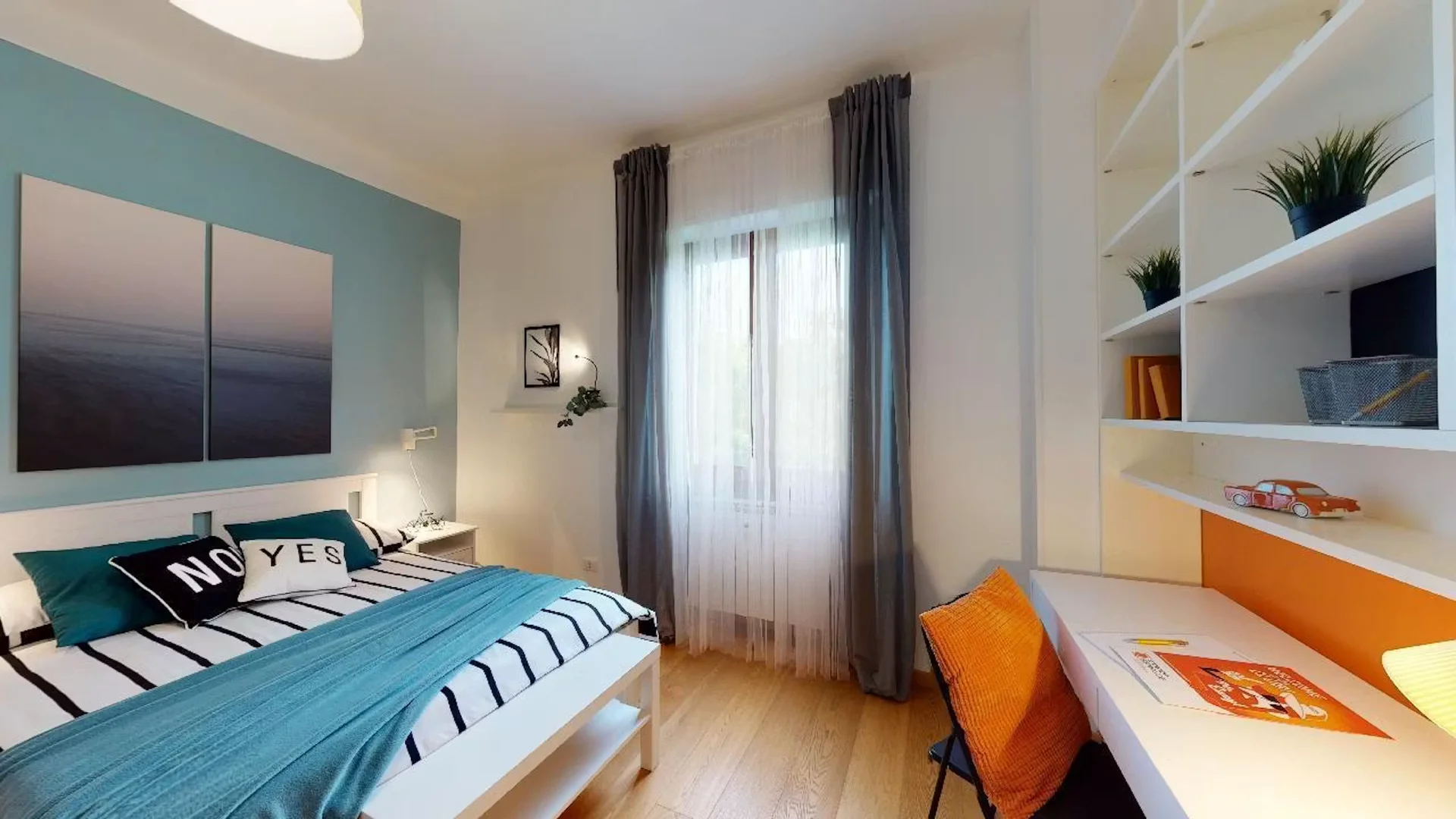 Student room in  with study area and shared facilities