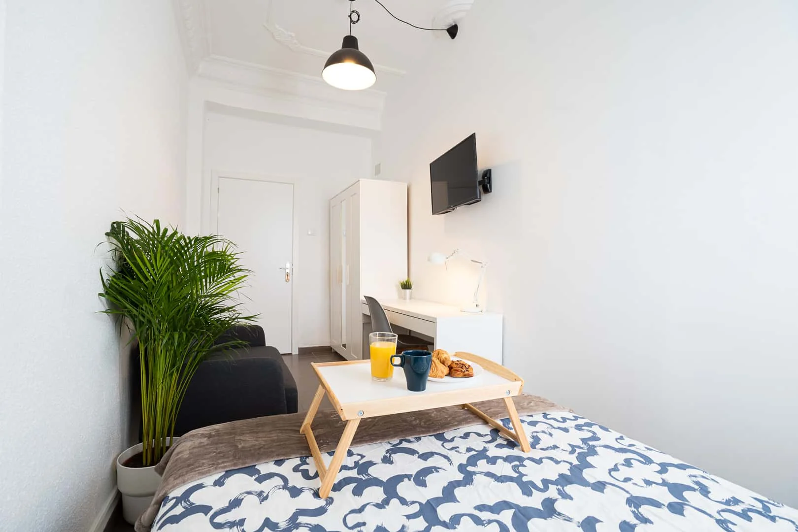 Habitación asequible para estudiantes con buena iluminación en 