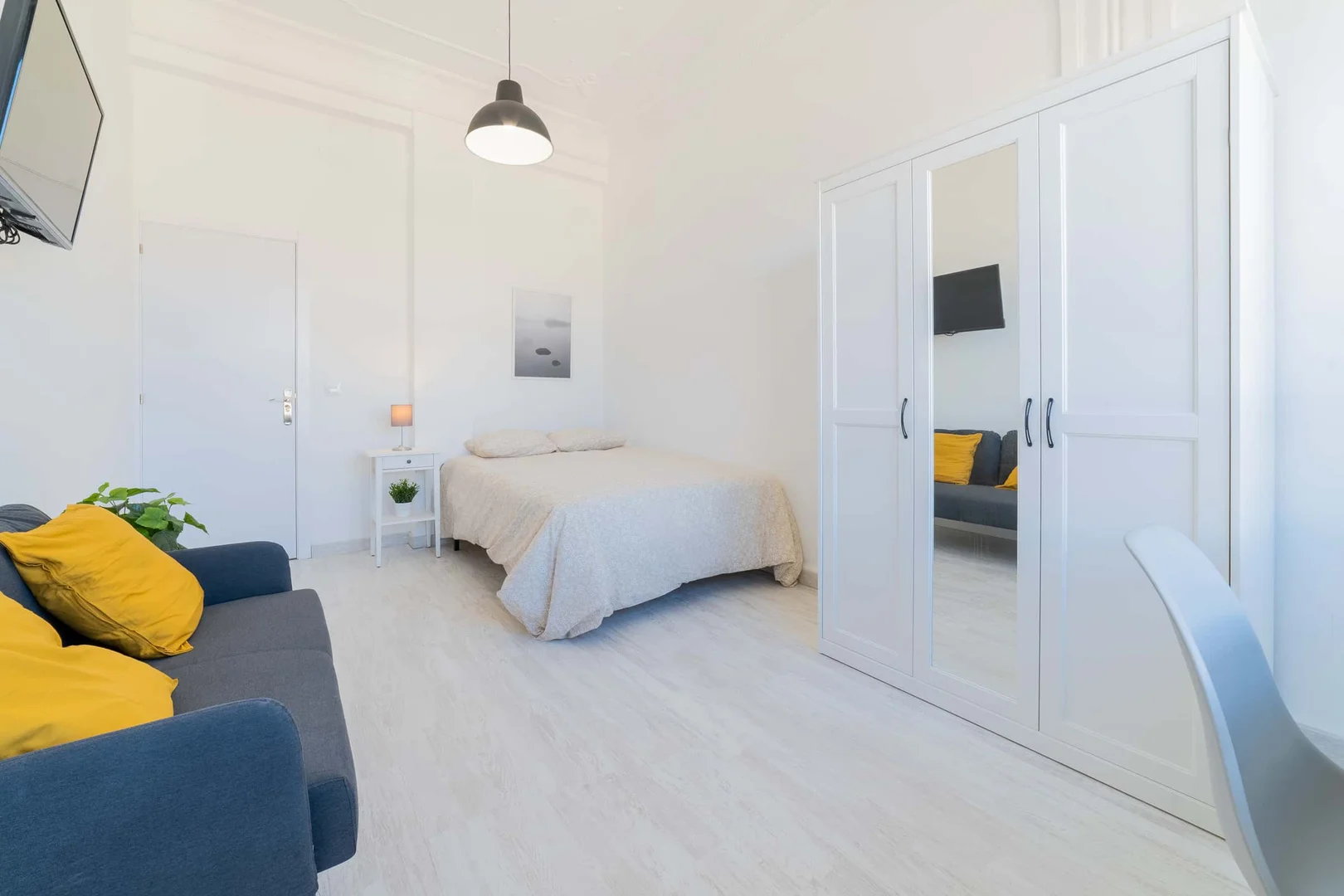 Affordable room for students with ample lighting in