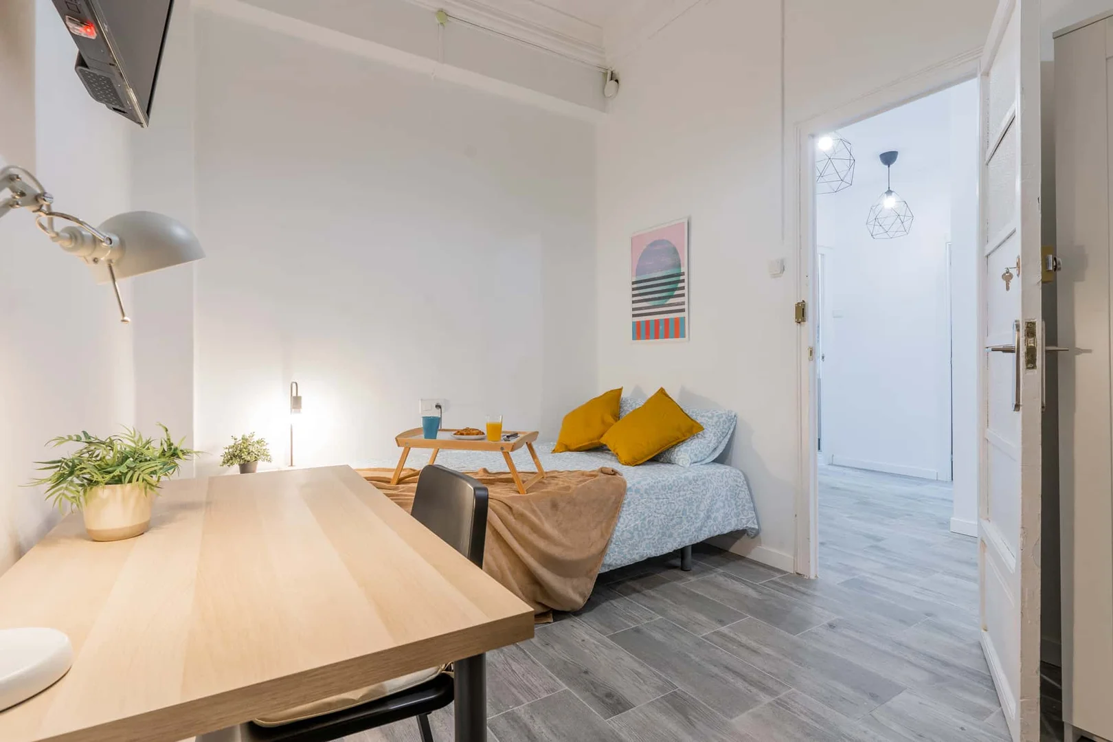 Quarto amigo do estudante em  com comodidades modernas