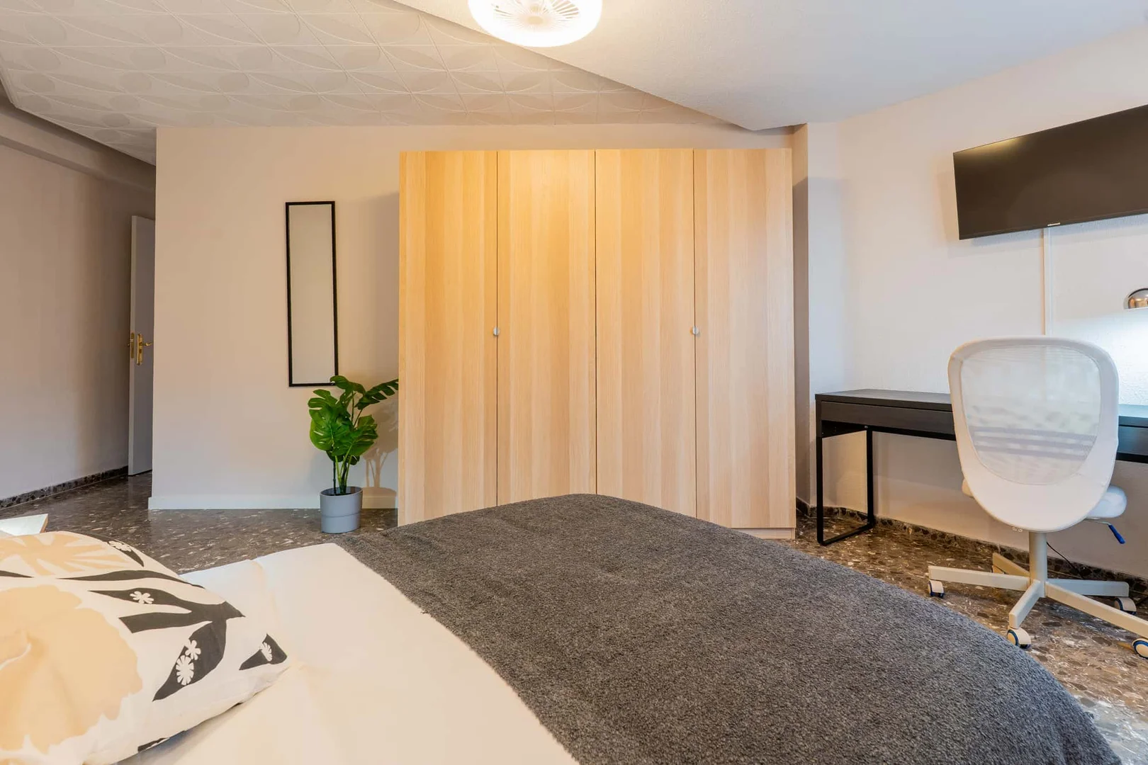 Affordable room for students with ample lighting in 