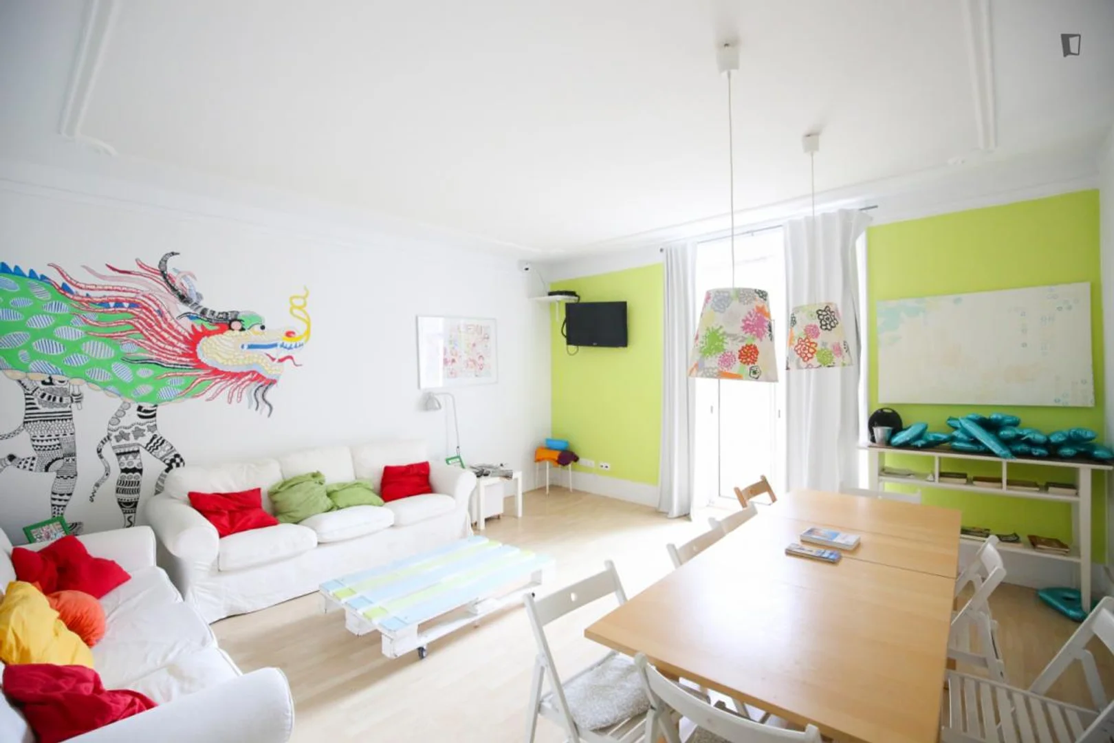 Affordable room for students with ample lighting in