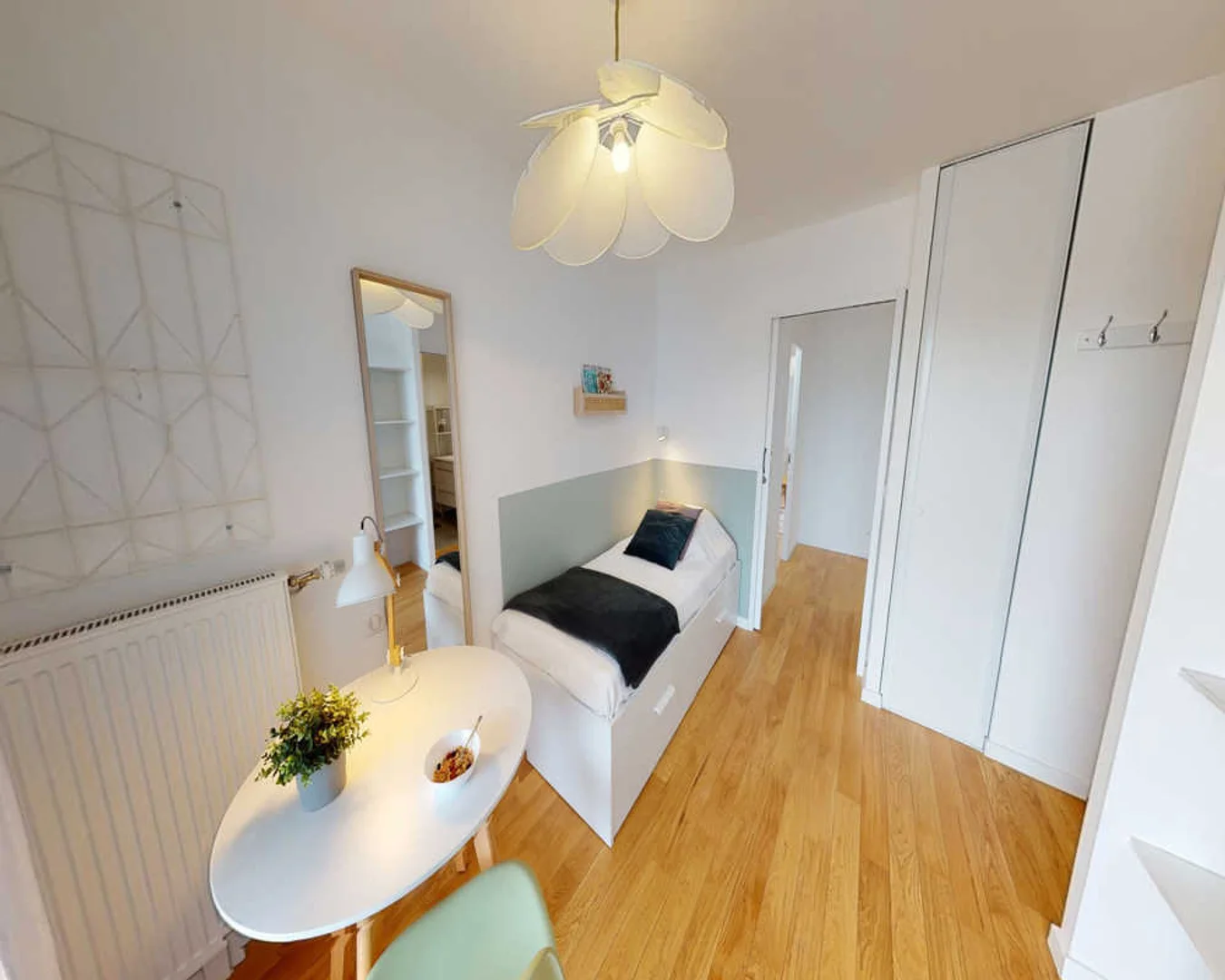 Student room in  with study area and shared facilities