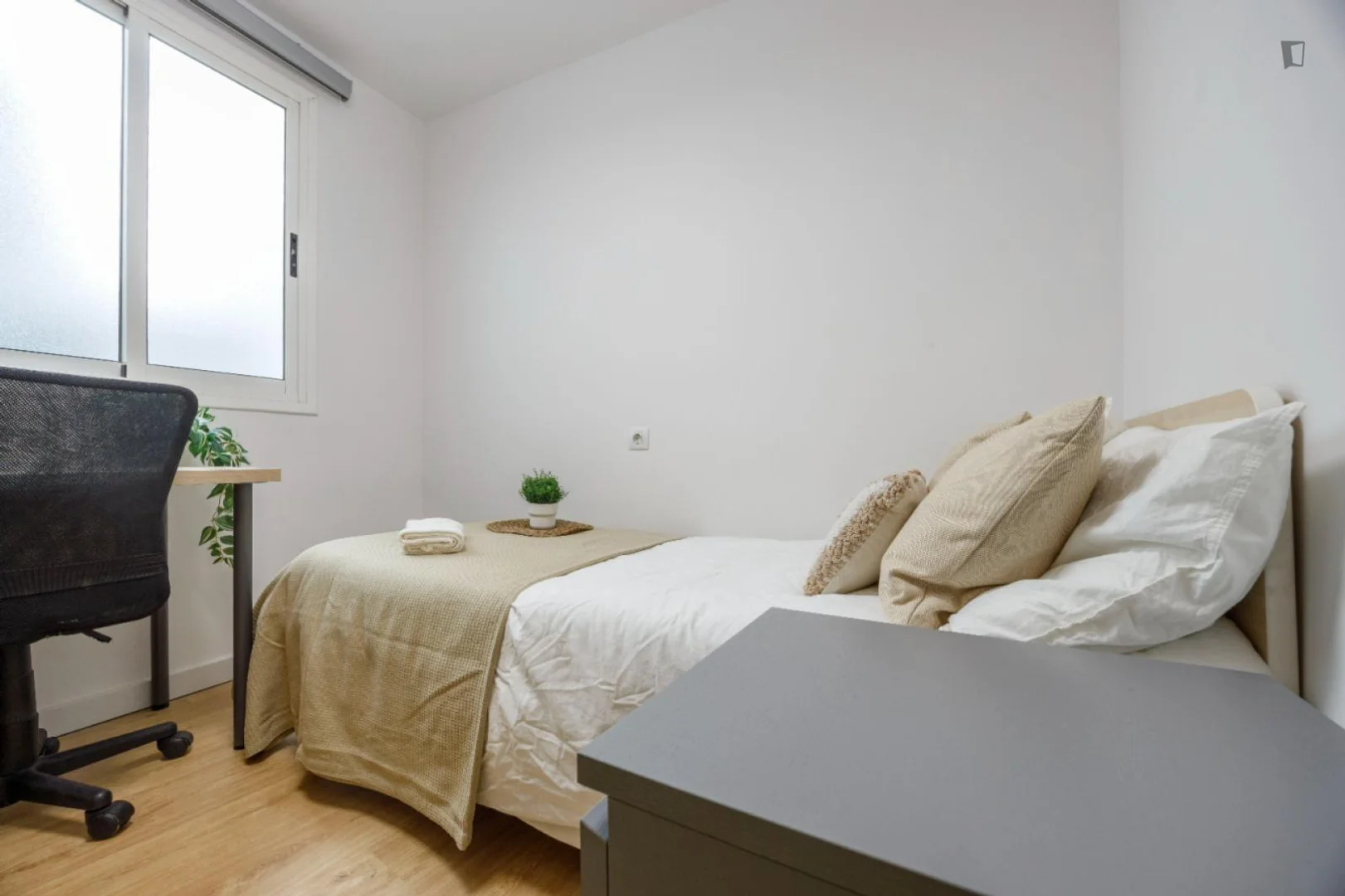 Habitación asequible para estudiantes con buena iluminación en 