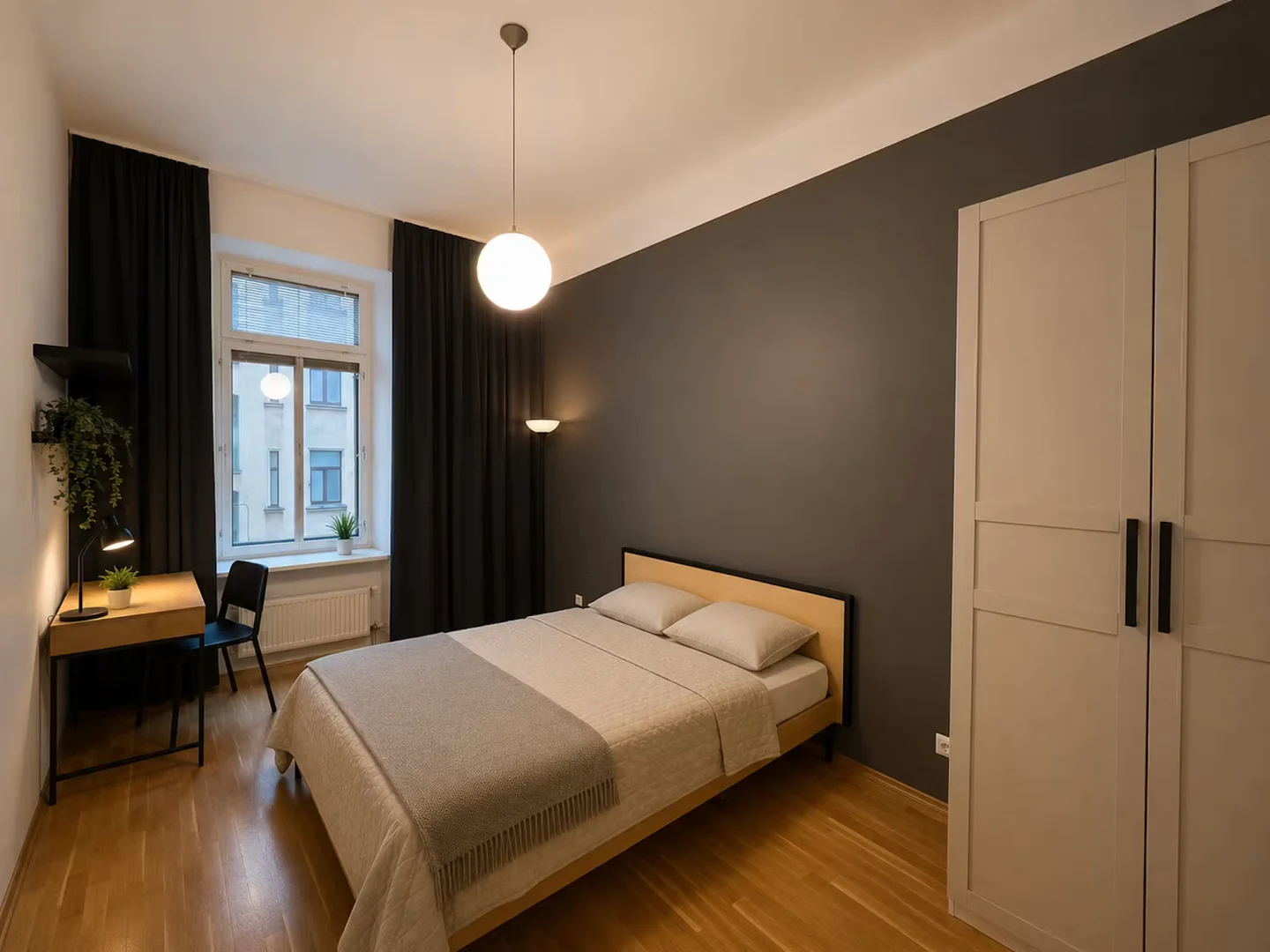 'de modern olanaklara sahip öğrenci dostu oda