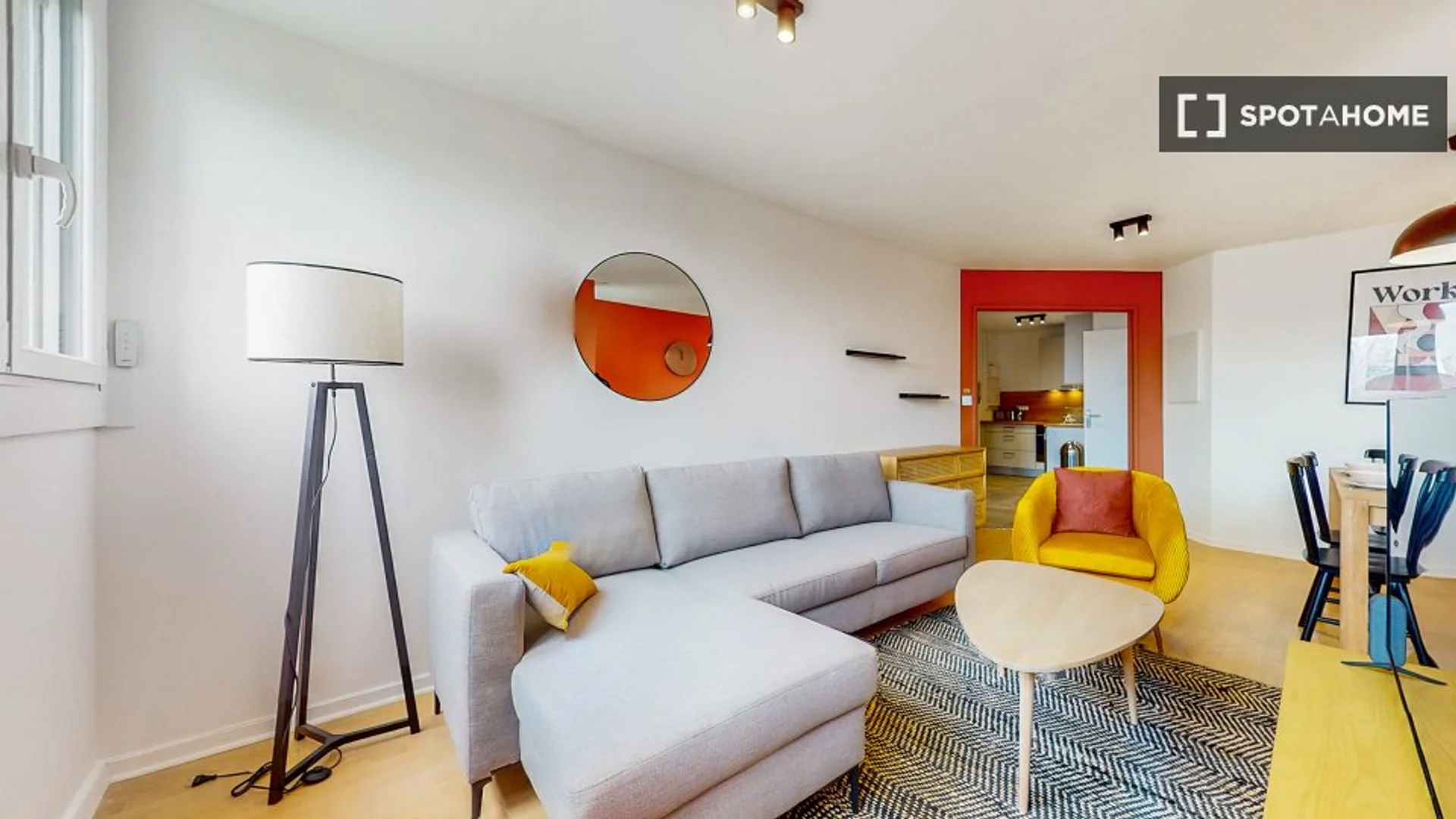 Habitación para estudiantes en  con área de estudio y facilidades compartidas