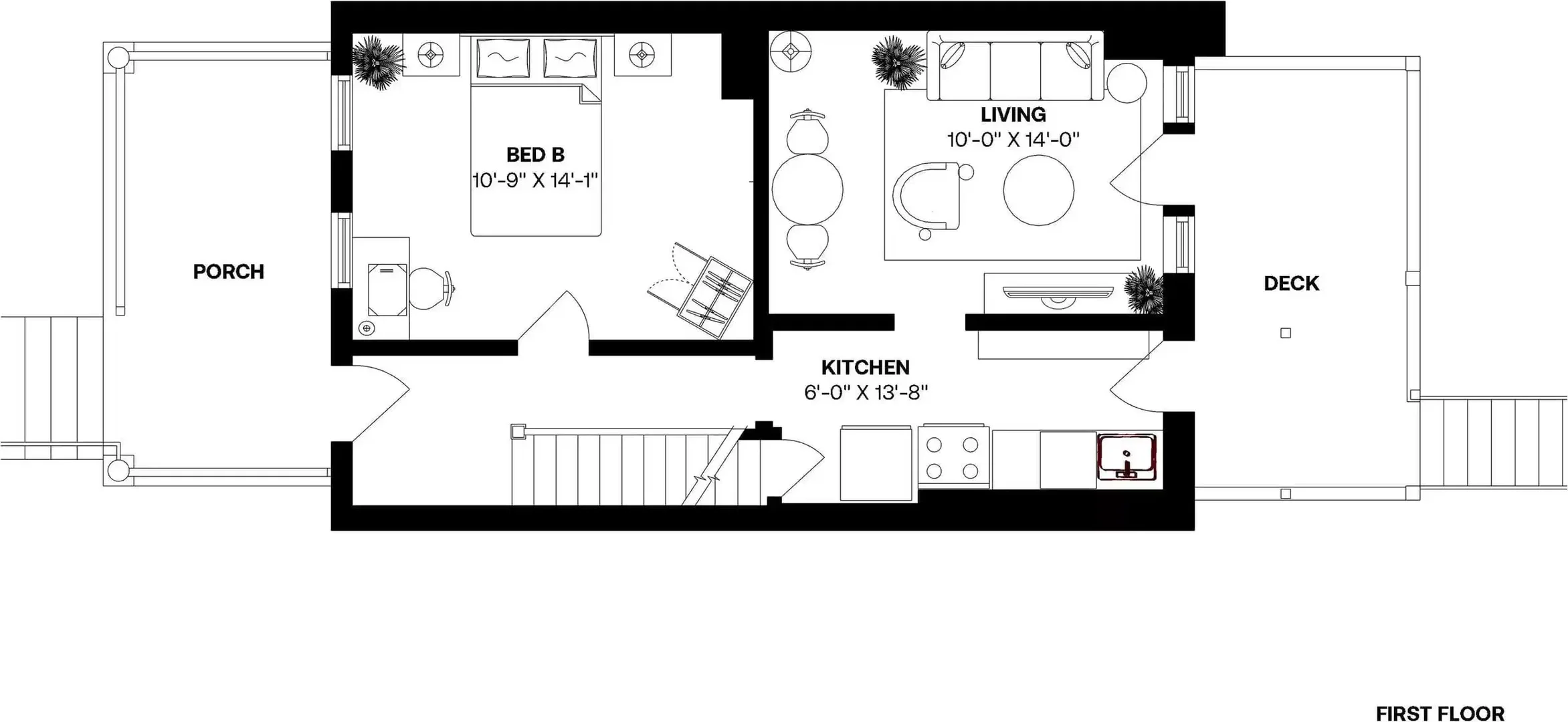 Student room in  with study area and shared facilities