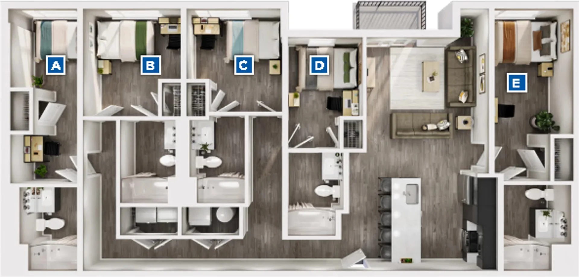 Comfortable and spacious student room in 