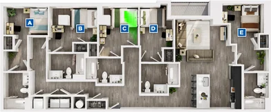 Özel oda konumu Madison Street, 1 10 görüntüsü