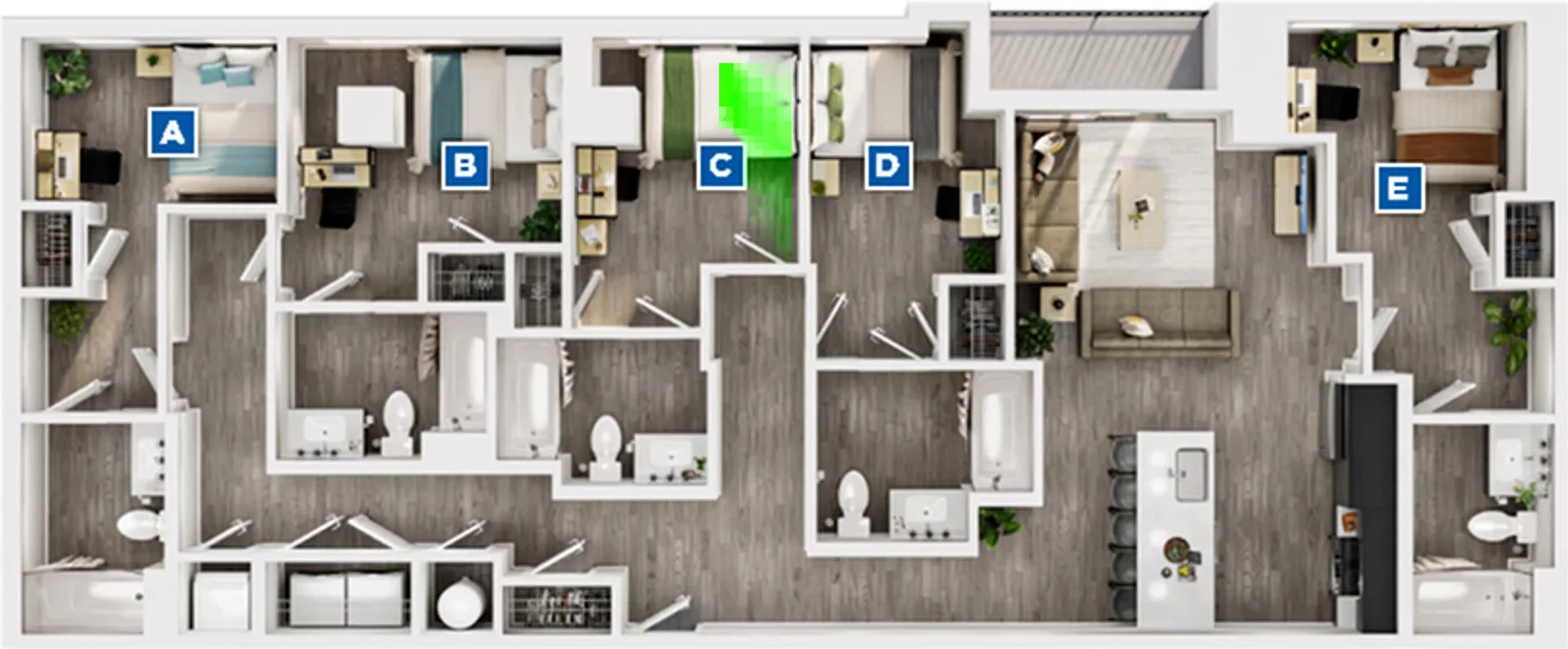 Habitación acogedora para estudiantes disponible en 