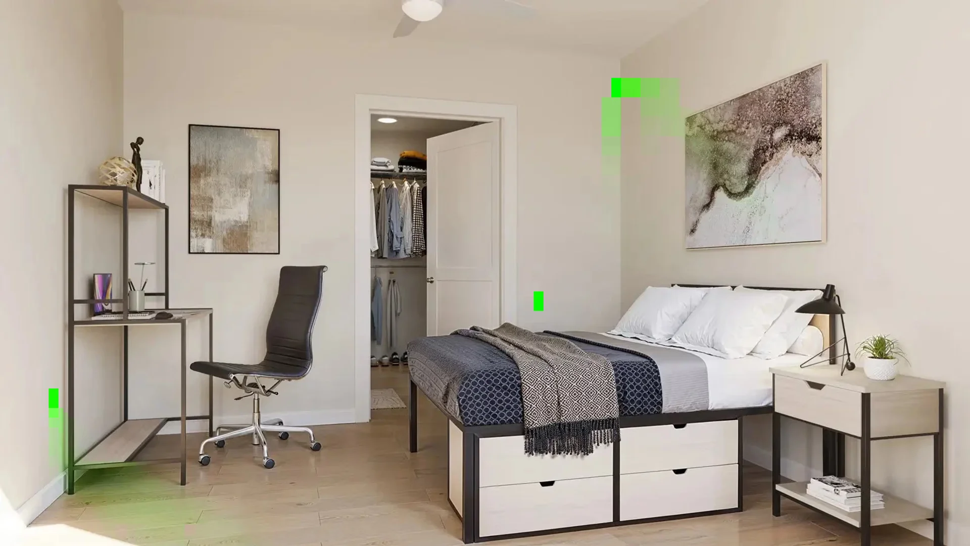 Habitación para estudiantes en  con área de estudio y facilidades compartidas