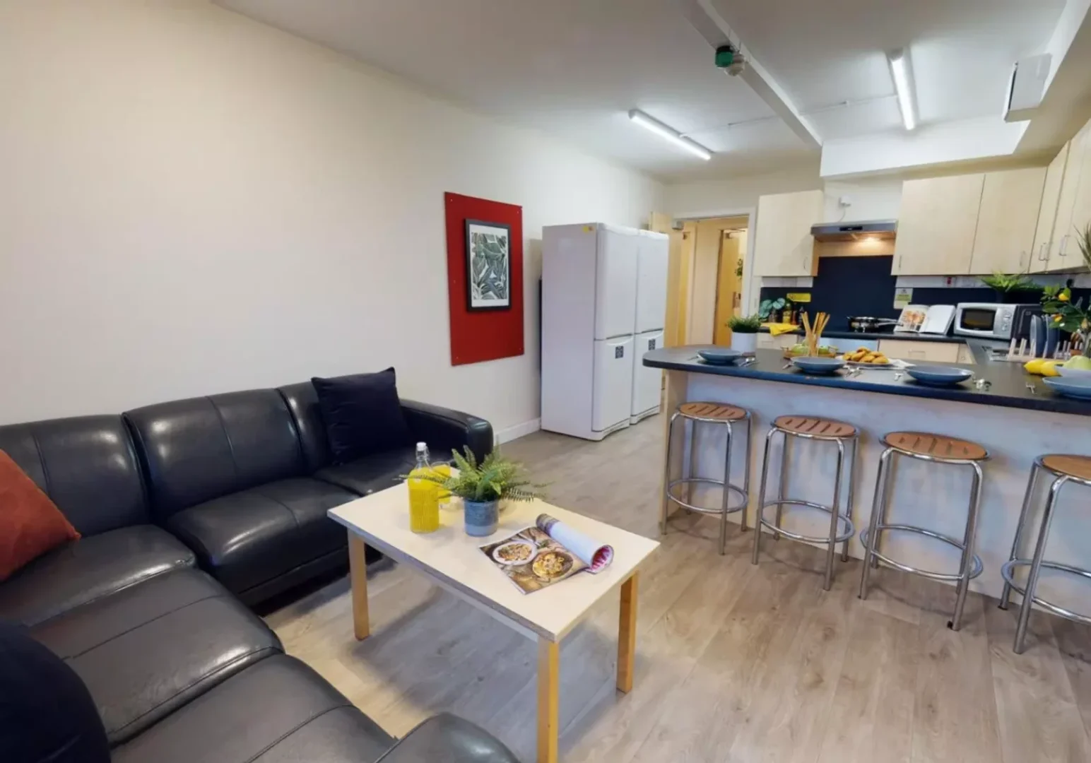 Habitación estudiantil luminosa y aireada con fácil acceso a la universidad en