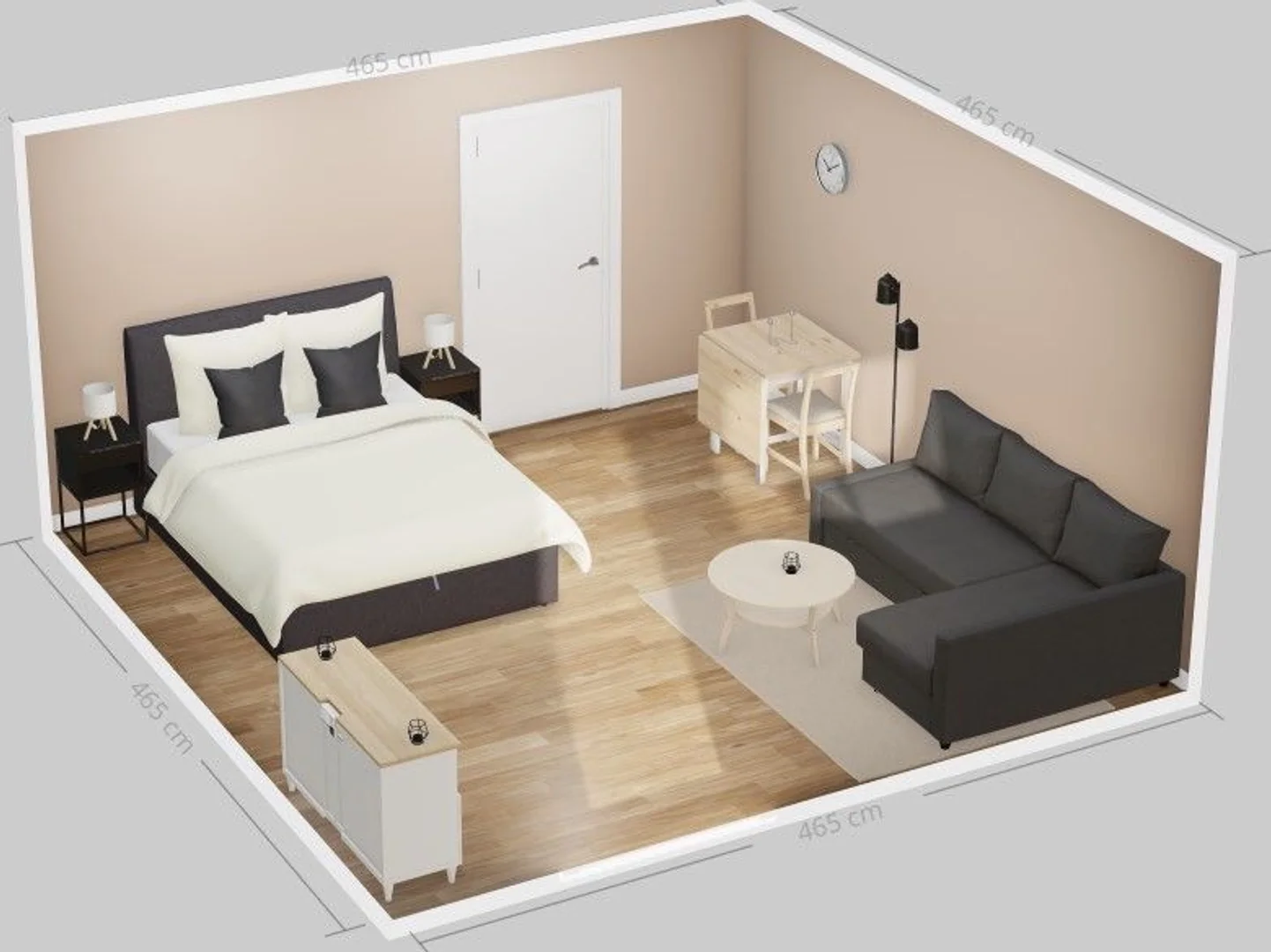 Habitación acogedora para estudiantes disponible en 
