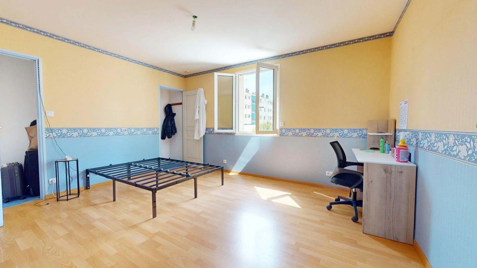 Student room in  with study area and shared facilities