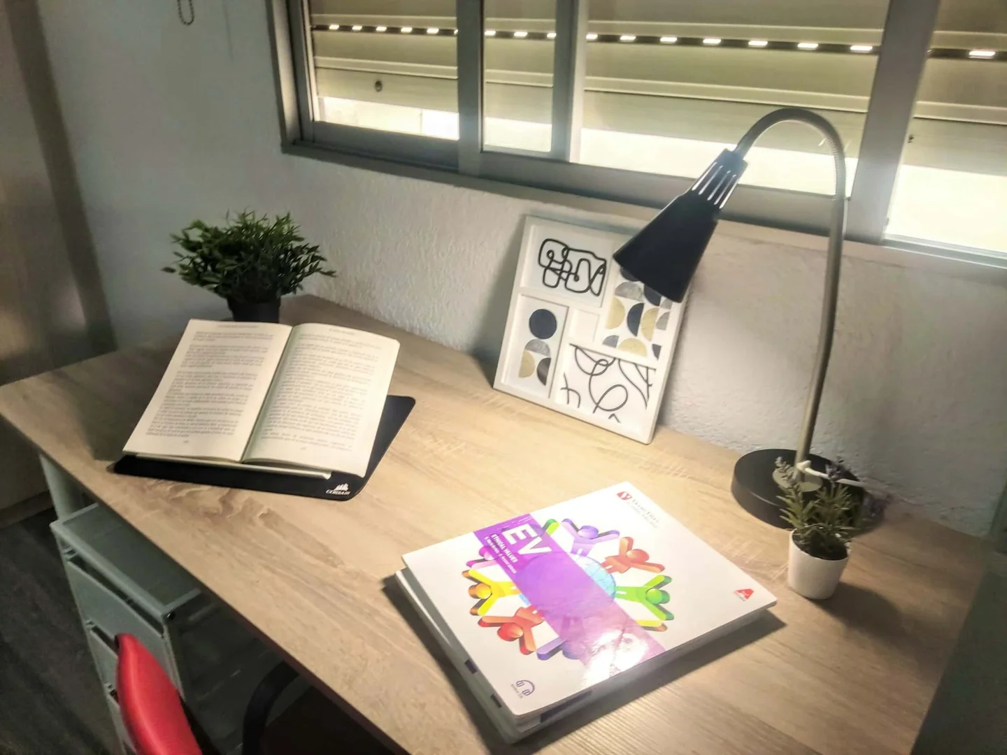 'de modern olanaklara sahip öğrenci dostu oda