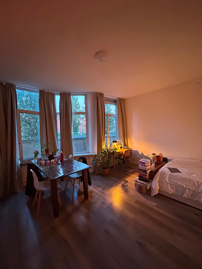Stanza economica per studenti con ampia illuminazione in 