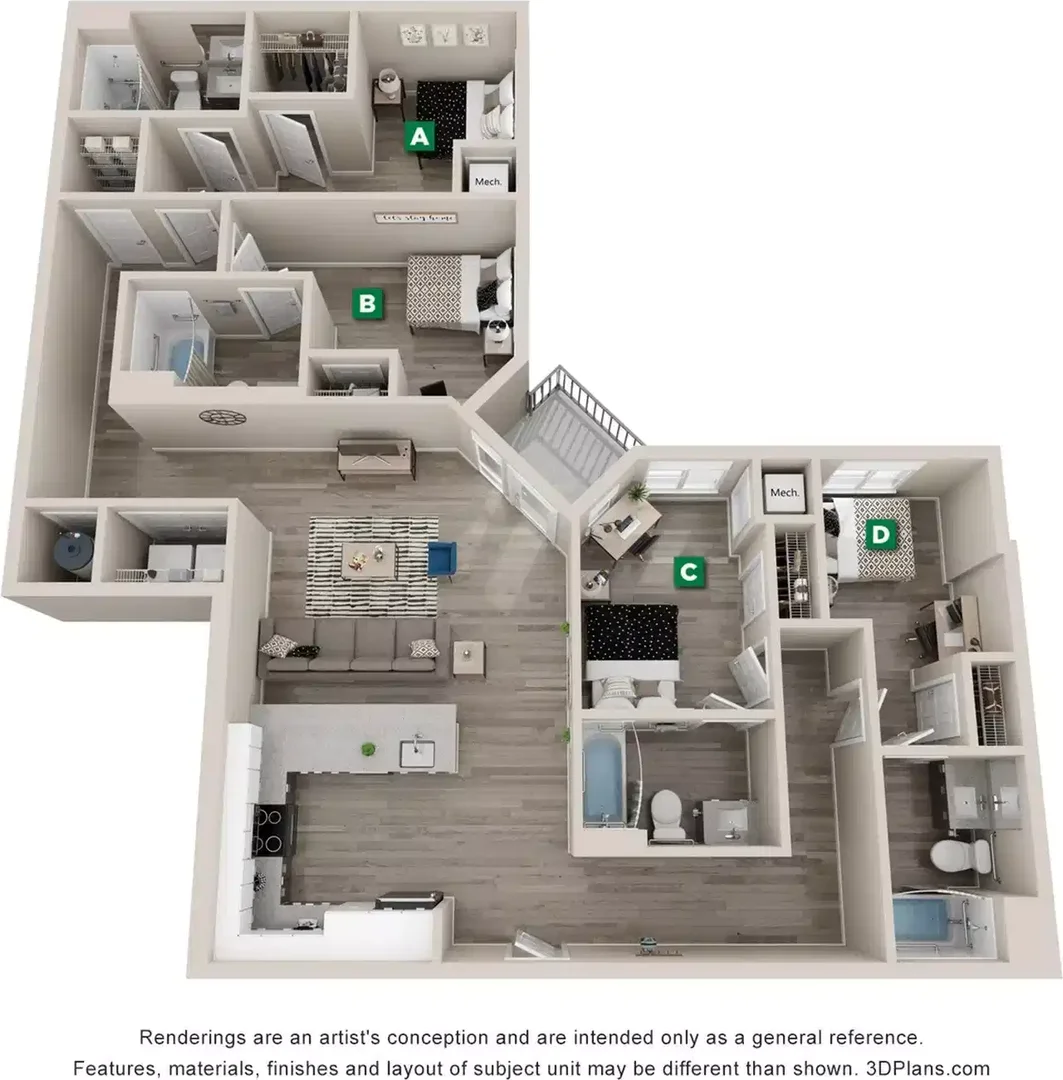 Comfortable and spacious student room in 