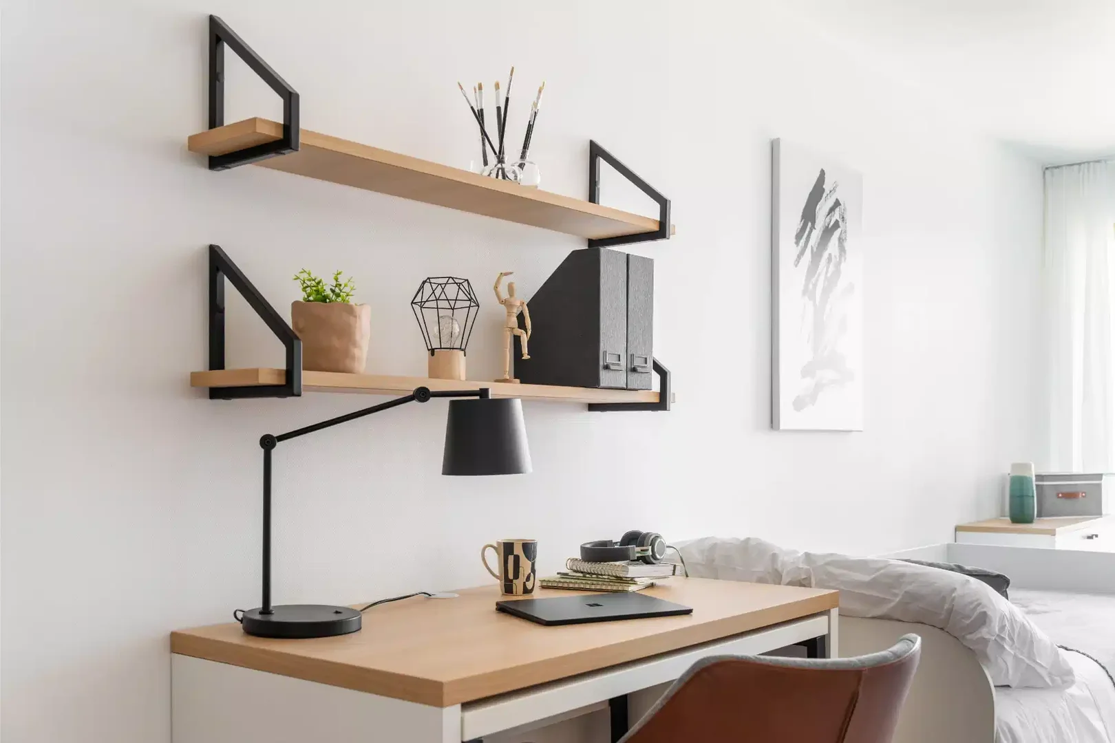Affordable studio apartment with essential features in