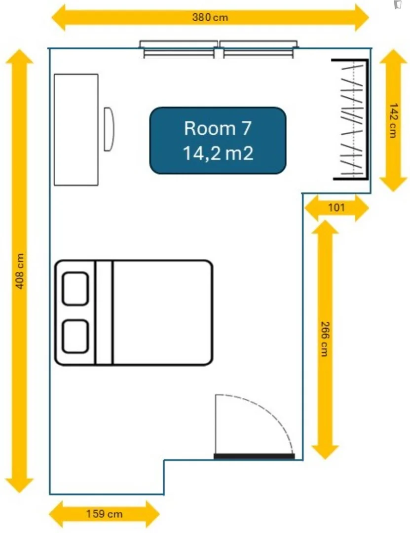 Functional student room perfect for studying in 