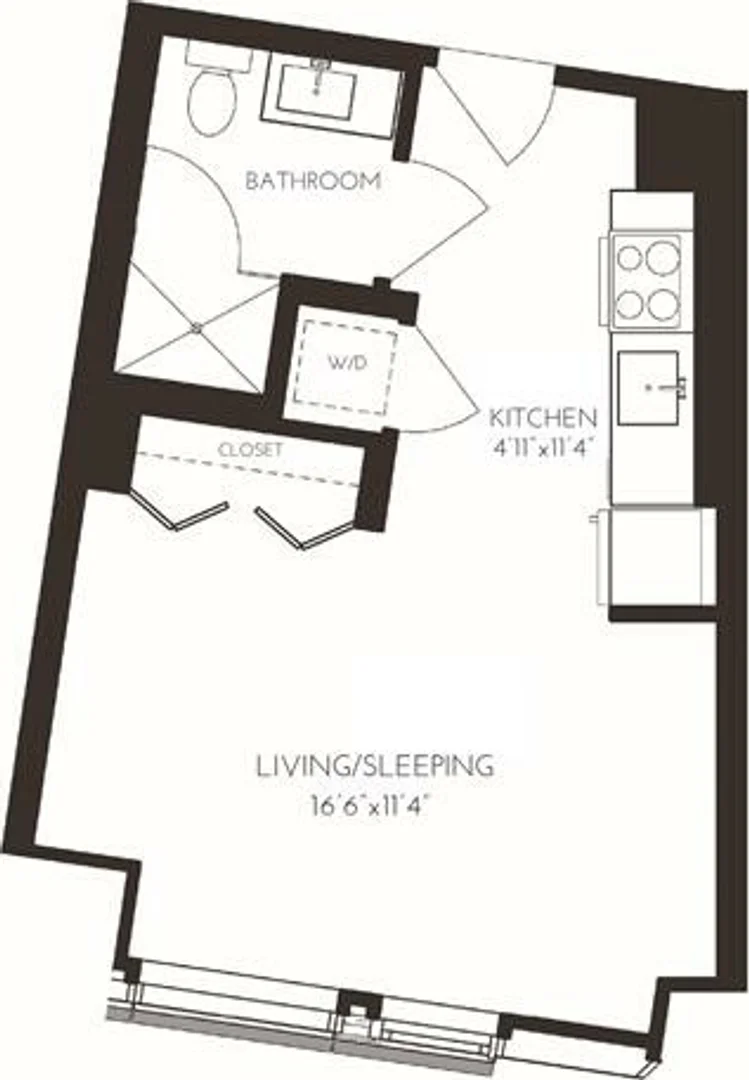 Compact studio apartment ideal for students in 
