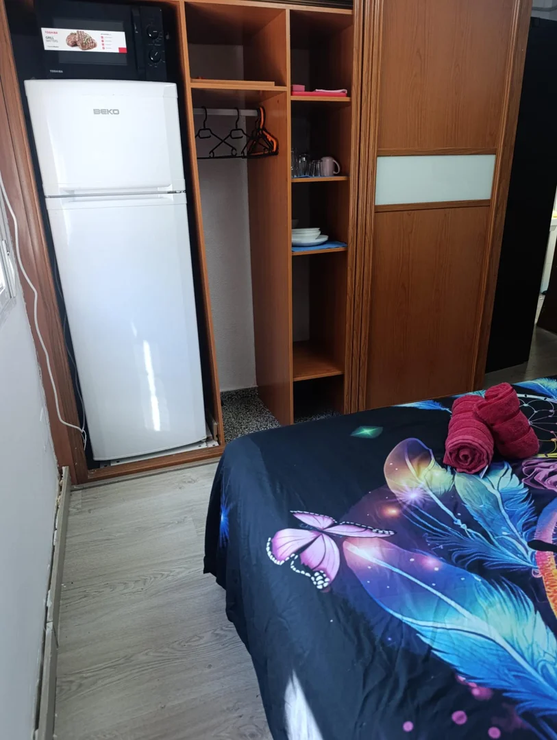 Stanza economica per studenti con ampia illuminazione in 