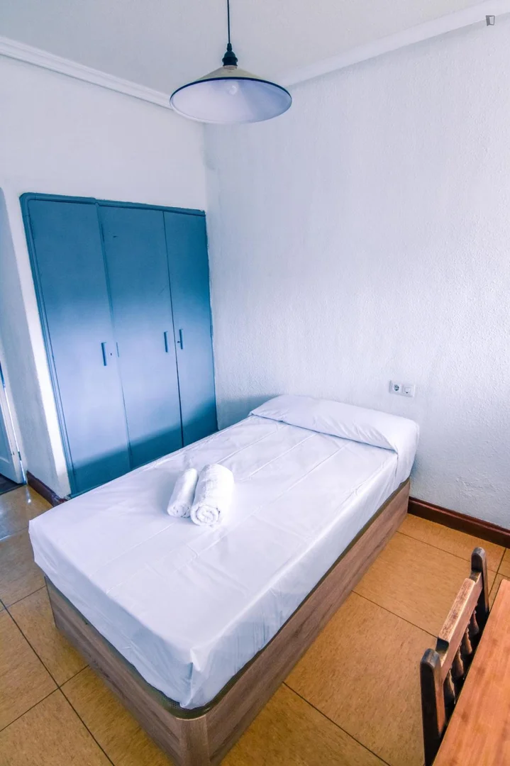 Quarto de estudante confortável e espaçoso em