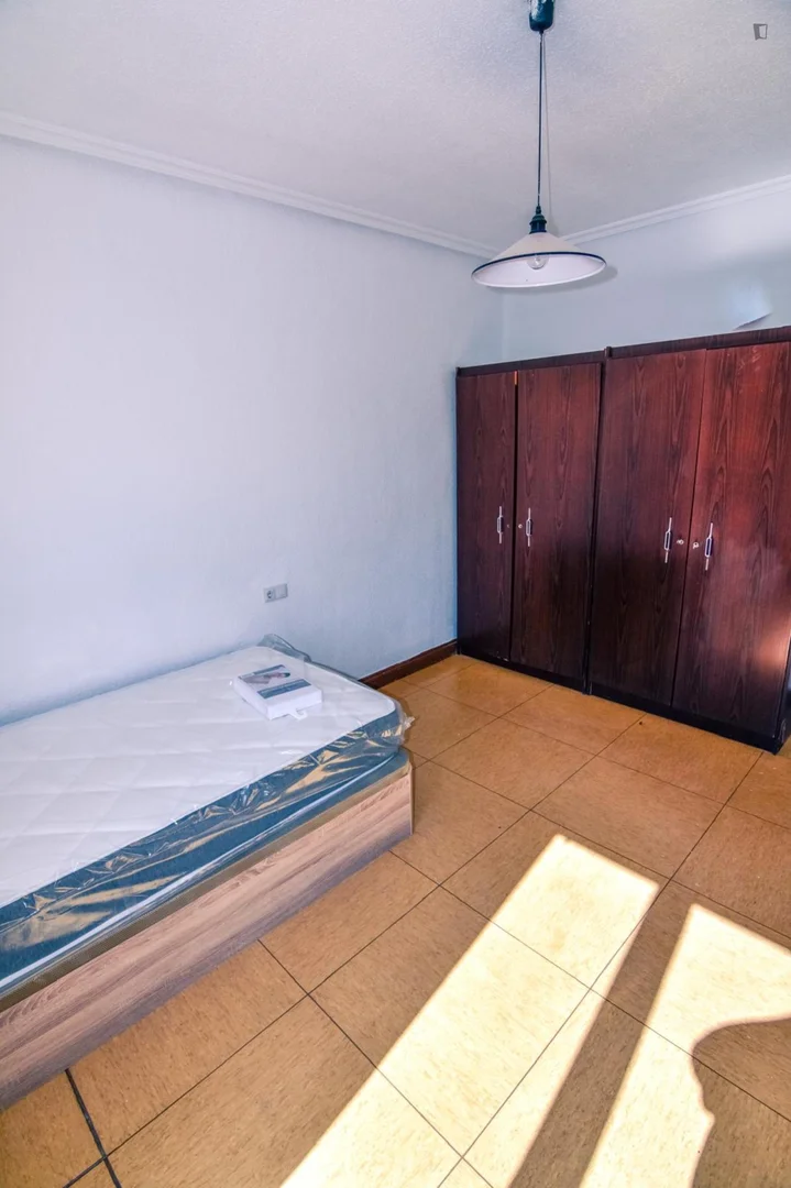 Stanza economica per studenti con ampia illuminazione in 