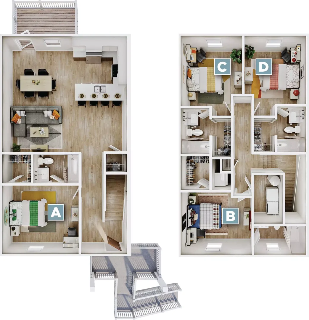 Chambre à louer dans un appartement d'étudiant à , entièrement meublée
