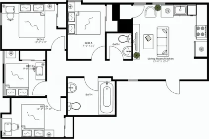 Privatzimmer in der 10026, bild 12 von 42
