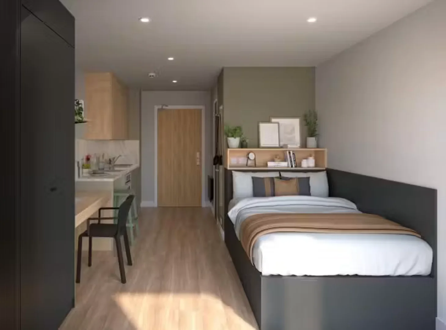 Chambre d'étudiant confortable et spacieuse dans 