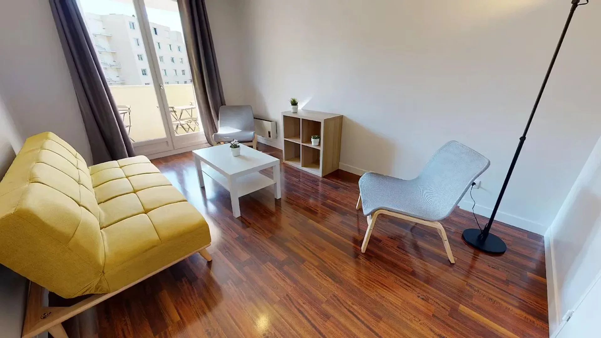 Student room in  with study area and shared facilities