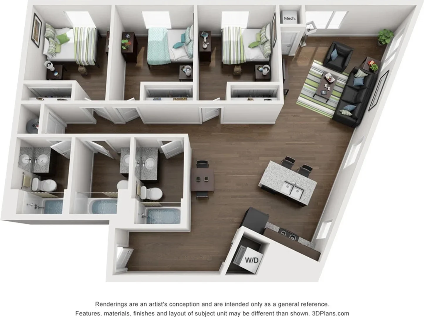 Comfortable and spacious student room in 