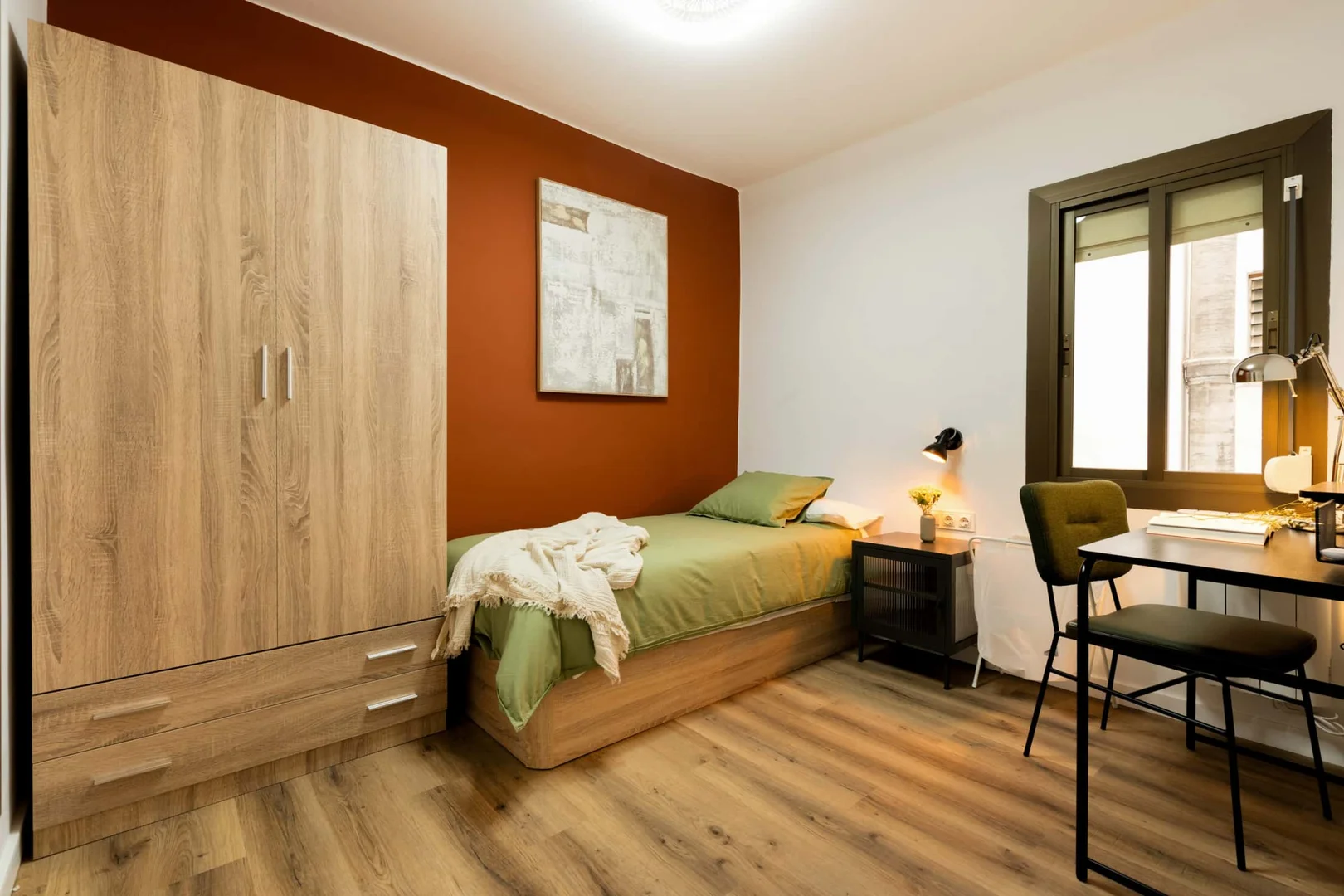 Quarto amigo do estudante em com comodidades modernas