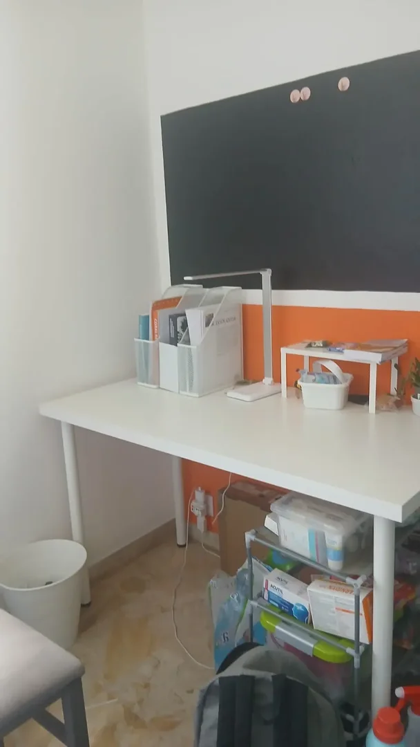 Pokój studencki w  z miejscem do nauki i wspólnymi udogodnieniami
