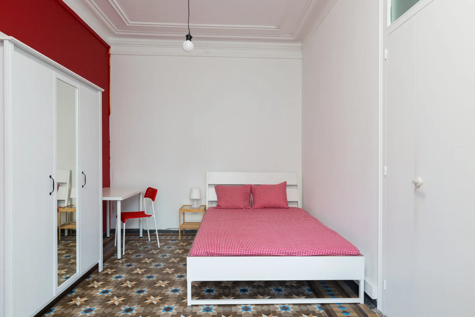 Student room in  with study area and shared facilities
