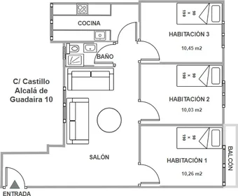Quarto privado em Castillo de Alcalá de Guadaíra 10, imagem 14 de 14